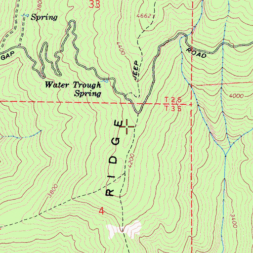 Topographic Map of Horse Ridge, CA