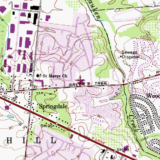 Topographic Map of J F Cooper Elementary School, NJ