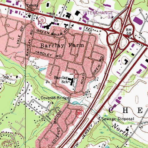 Topographic Map of Kings Christian High School, NJ