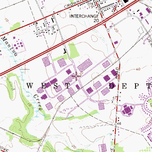 Topographic Map of Mid Atlantic Corporate Center, NJ