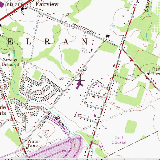 Topographic Map of Millbridge Elementary School, NJ