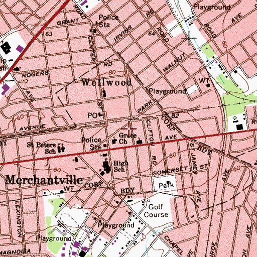 Topographic Map of Niagara Fire Company, NJ