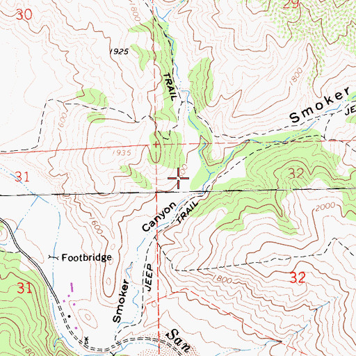 Topographic Map of Horsethief Canyon, CA