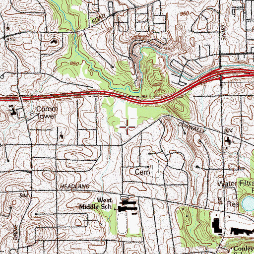 Topographic Map of Hamilton E Holmes Elementary School, GA