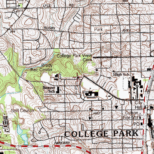 Topographic Map of Liberty Church of God In Christ, GA