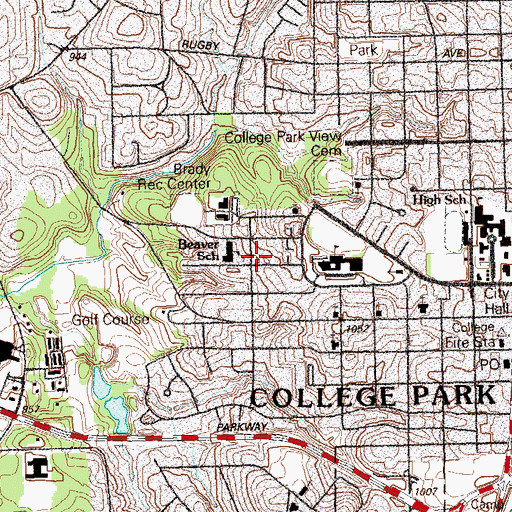 Topographic Map of Liberty Church of God in Christ, GA