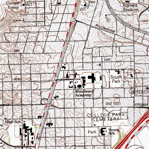 Topographic Map of Richard C Gresham Chapel, GA