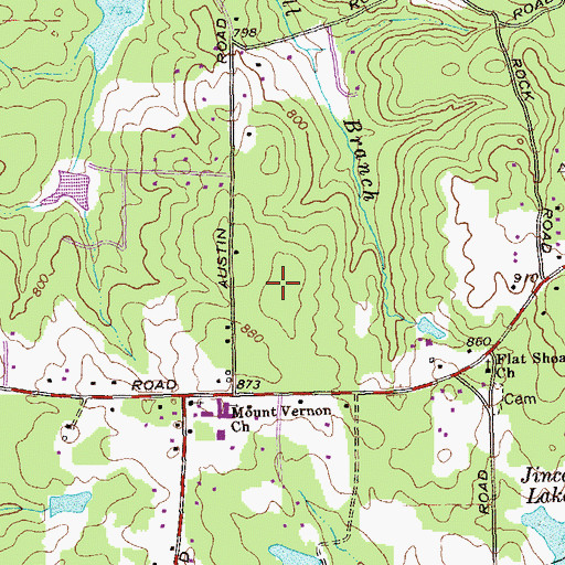 Topographic Map of Austin Road Middle School, GA