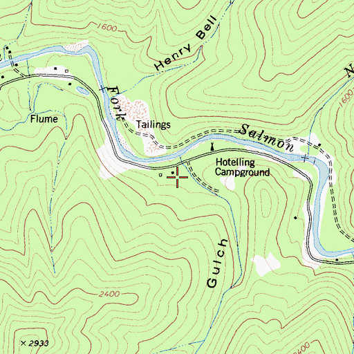 Topographic Map of Hotelling Gulch, CA