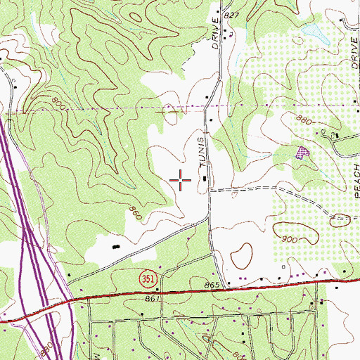 Topographic Map of Eagles Landing Middle School, GA