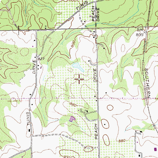 Topographic Map of Flippen Elementary School, GA
