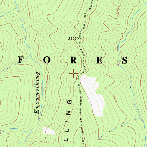Topographic Map of Hotelling Ridge, CA