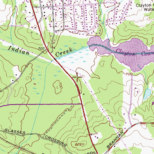 Topographic Map of Henry County Fire Department Station 3, GA