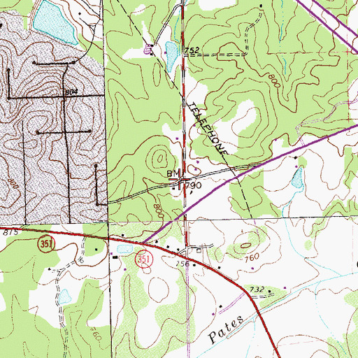 Topographic Map of Henry County Fire Department Station 8, GA