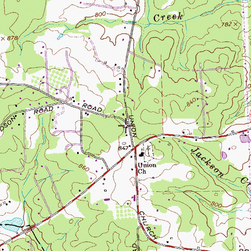 Topographic Map of Rockdale County Fire Department Station 4, GA