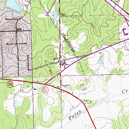 Topographic Map of Spivey Junction Shopping Center, GA