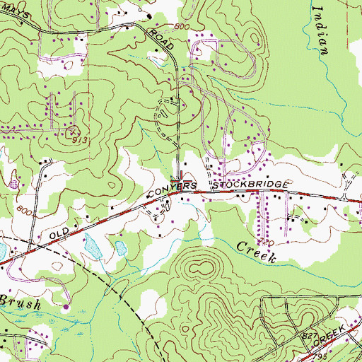 Topographic Map of The Kings Vineyard Church, GA