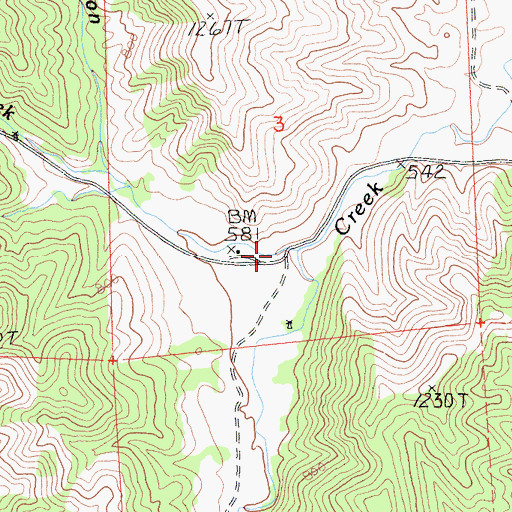 Topographic Map of Howard Creek, CA