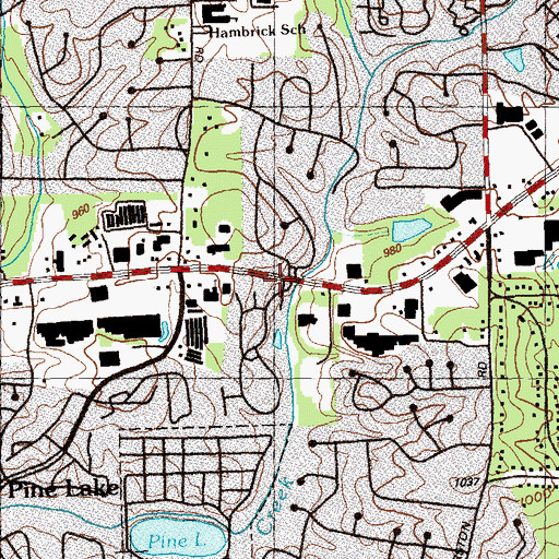 Topographic Map of East DeKalb Special Education Center, GA
