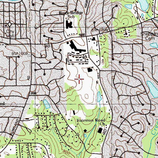 Topographic Map of Freedom Middle School, GA