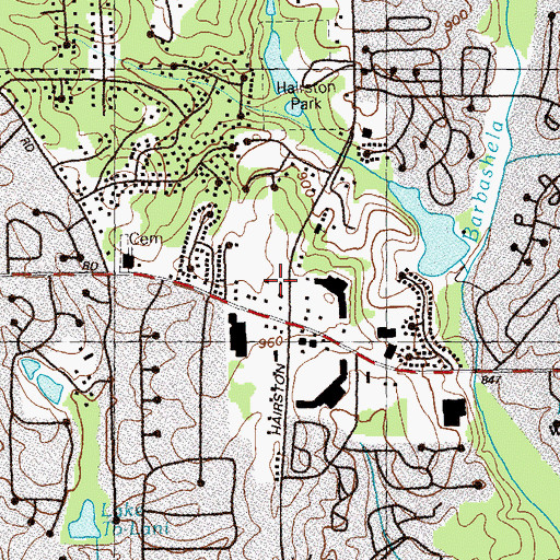 Topographic Map of Love and Grace Christian Academy, GA