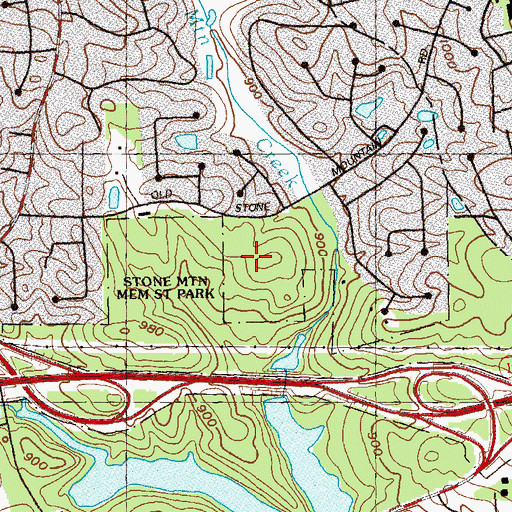 Topographic Map of Mount Carmel Christian School, GA