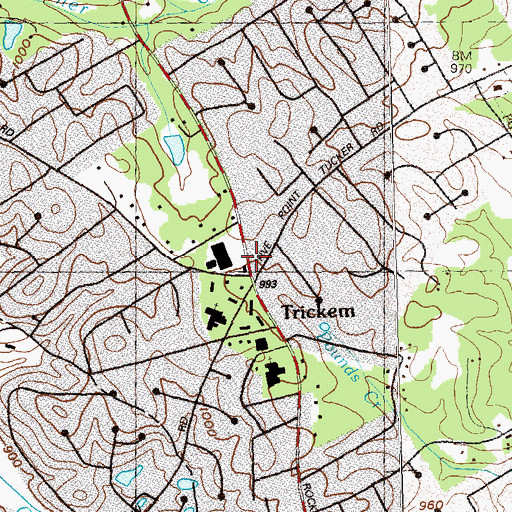 Topographic Map of Mountain Park Plaza, GA