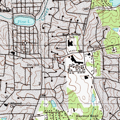 Topographic Map of Rockbridge Village Shopping Center, GA