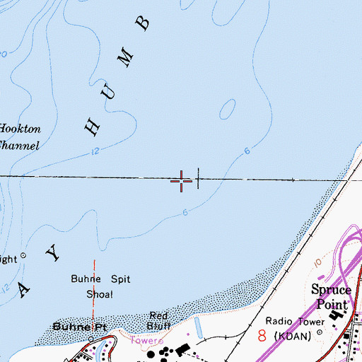 Topographic Map of Humboldt Bay, CA