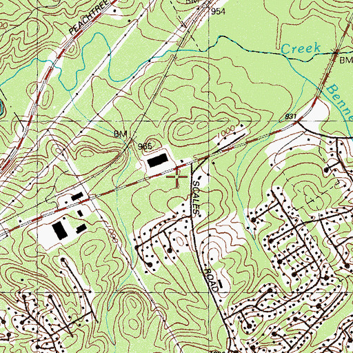 Topographic Map of Christ Our Light Church, GA