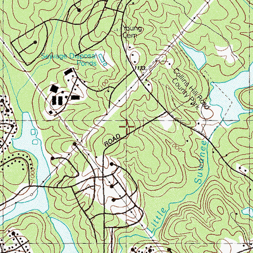 Topographic Map of Collins Hill High School, GA