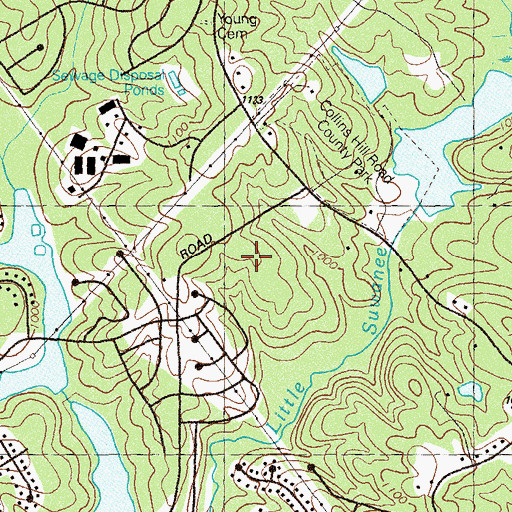 Topographic Map of Collins Hill High School, GA