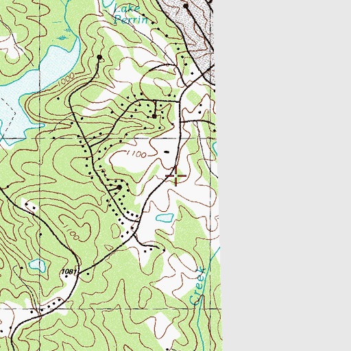 Topographic Map of Collins Hill Library, GA
