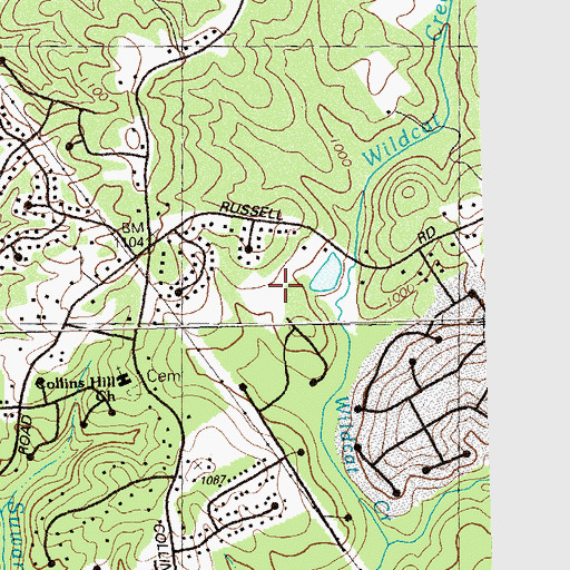 Topographic Map of Creekland Middle School, GA