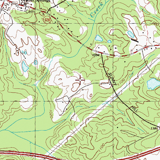 Topographic Map of Gwinnett County Police Department North Precinct, GA