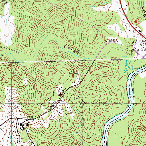 Topographic Map of Settles Bridge Elementary School, GA