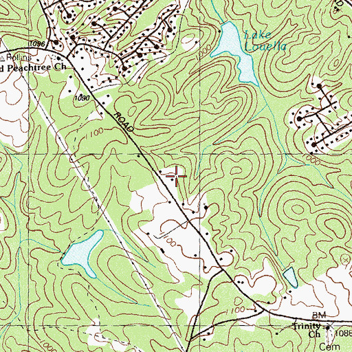 Topographic Map of Sugarloaf Area Elementary School, GA
