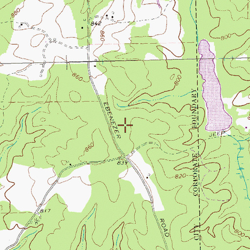 Topographic Map of Braelinn Elementary School, GA