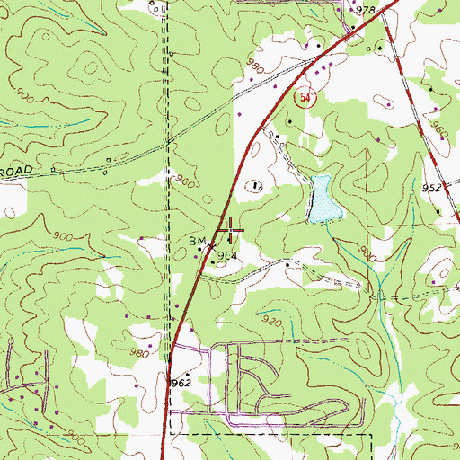 Topographic Map of Governors Walk Shopping Center, GA