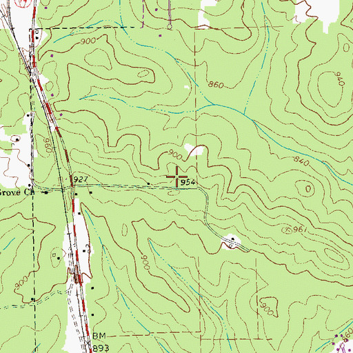 Topographic Map of Kedron Elementary School, GA