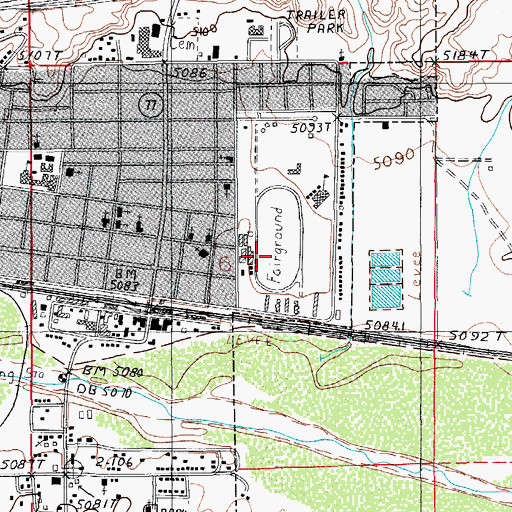 Topographic Map of Navajo County Fairgrounds, AZ