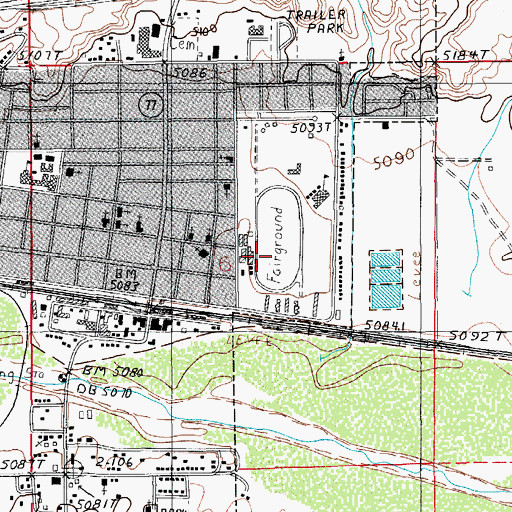 Topographic Map of Navajo County Fairgrounds, AZ