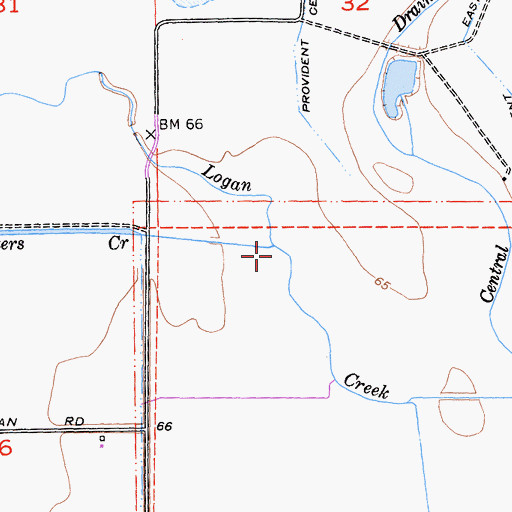 Topographic Map of Hunters Creek, CA