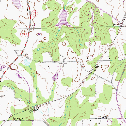 Topographic Map of Robert Burch Elementary School, GA