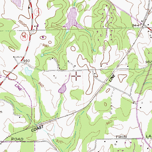 Topographic Map of Robert J Burch Elementary School, GA