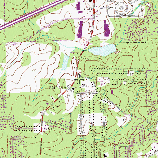 Topographic Map of Cosby Station Shopping Center, GA