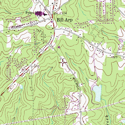 Topographic Map of Douglas County Fire Department Station 3, GA