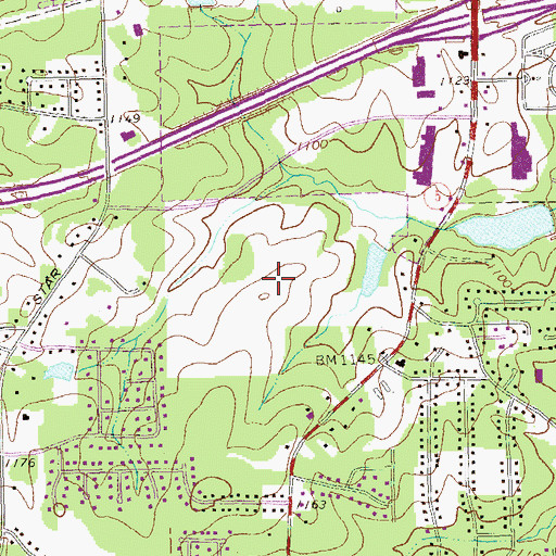 Topographic Map of Douglas Crossing Shopping Center, GA