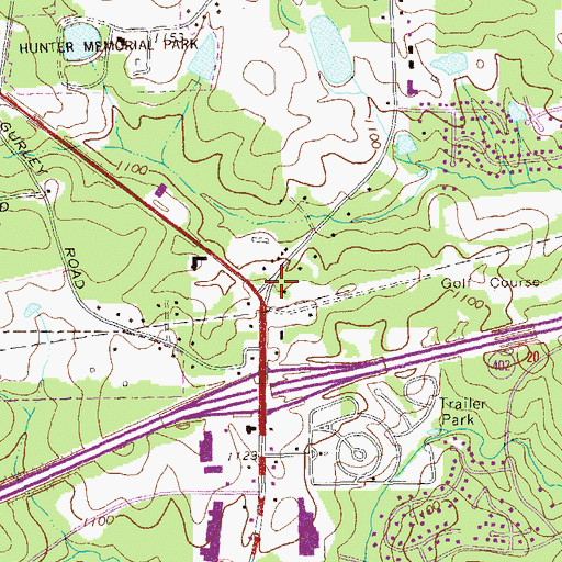 Topographic Map of Douglasville Crossroads Shopping Center, GA