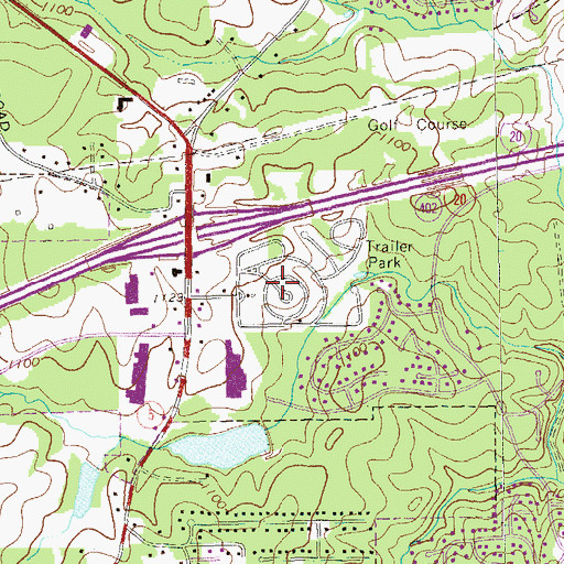 Topographic Map of Douglasville Marketplace Shopping Center, GA
